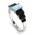 Emerald Cut Aquamarine Geometrical Ring - Briella No. 409 image 2
