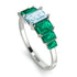 Emerald Cut Aquamarine Geometrical Ring - Briella No. 406