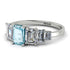 Emerald Cut Aquamarine Geometrical Ring - Briella No. 403