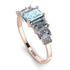 Emerald Cut Aquamarine Geometrical Ring - Briella No. 402