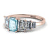 Emerald Cut Aquamarine Geometrical Ring - Briella No. 402