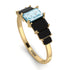 Emerald Cut Aquamarine Geometrical Ring - Briella No. 407 image 2
