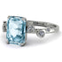 Emerald Cut Aquamarine Ring With Bezel - Alina No. 403 image 2
