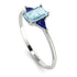 Emerald Cut Aquamarine With Triangles Ring - Remi No. 415 image 2