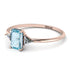 Emerald Cut Aquamarine With Triangles Ring - Remi No. 402 image 3