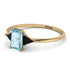 Emerald Cut Aquamarine With Triangles Ring - Remi No. 407 image 3