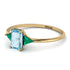 Emerald Cut Aquamarine With Triangles Ring - Remi No. 404 image 3