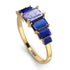 Emerald Cut Tanzanite Geometrical Ring - Briella No. 213