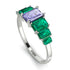 Emerald Cut Tanzanite Geometrical Ring - Briella No. 206 image 2