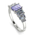 Emerald Cut Tanzanite Geometrical Ring - Briella No. 203 image 2