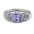 Emerald Cut Tanzanite Geometrical Ring - Briella No. 203