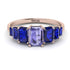 Emerald Cut Tanzanite Geometrical Ring - Briella No. 214 image 1