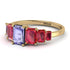 Emerald Cut Tanzanite Geometrical Ring - Briella No. 210 image 3