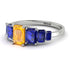 Emerald Cut Yellow Diamond Geometrical Ring - Briella No. 1015 image 3