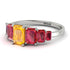 Emerald Cut Yellow Diamond Geometrical Ring - Briella No. 1012
