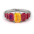 Emerald Cut Yellow Diamond Geometrical Ring - Briella No. 1012 image 1
