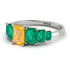 Emerald Cut Yellow Diamond Geometrical Ring - Briella No. 1006 image 3