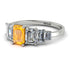 Emerald Cut Yellow Diamond Geometrical Ring - Briella No. 1003