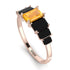 Emerald Cut Yellow Diamond Geometrical Ring - Briella No. 1008
