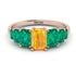 Emerald Cut Yellow Diamond Geometrical Ring - Briella No. 1005 image 1