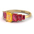 Emerald Cut Yellow Diamond Geometrical Ring - Briella No. 1010 image 3