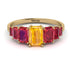 Emerald Cut Yellow Diamond Geometrical Ring - Briella No. 1010