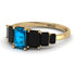 Emerald Cut Blue Topaz Geometrical Ring - Briella No. 507 image 3