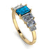Emerald Cut Blue Topaz Geometrical Ring - Briella No. 501