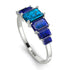 Emerald Cut Blue Topaz Geometrical Ring - Briella No. 515