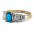 Emerald Cut Blue Topaz Geometrical Ring - Briella No. 501