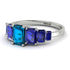 Emerald Cut Blue Topaz Geometrical Ring - Briella No. 515