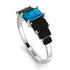 Emerald Cut Blue Topaz Geometrical Ring - Briella No. 509 image 2