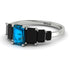 Emerald Cut Blue Topaz Geometrical Ring - Briella No. 509 image 3