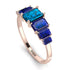 Emerald Cut Blue Topaz Geometrical Ring - Briella No. 514 image 2