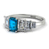 Emerald Cut Blue Topaz Geometrical Ring - Briella No. 503 image 3