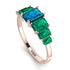 Emerald Cut Blue Topaz Geometrical Ring - Briella No. 505