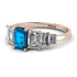 Emerald Cut Blue Topaz Geometrical Ring - Briella No. 502 image 3