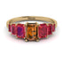 Emerald Cut Brown Diamond Geometrical Ring - Briella No. 1110 image 1