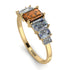 Emerald Cut Brown Diamond Geometrical Ring - Briella No. 1101