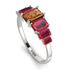 Emerald Cut Brown Diamond Geometrical Ring - Briella No. 1112