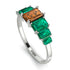 Emerald Cut Brown Diamond Geometrical Ring - Briella No. 1106