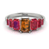 Emerald Cut Brown Diamond Geometrical Ring - Briella No. 1112