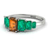 Emerald Cut Brown Diamond Geometrical Ring - Briella No. 1106 image 3