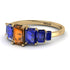 Emerald Cut Brown Diamond Geometrical Ring - Briella No. 1113