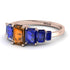 Emerald Cut Brown Diamond Geometrical Ring - Briella No. 1114