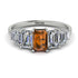 Emerald Cut Brown Diamond Geometrical Ring - Briella No. 1103 image 1