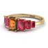 Emerald Cut Brown Diamond Geometrical Ring - Briella No. 1110