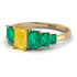 Emerald Cut Citrine Geometrical Ring - Briella No. 604 image 3