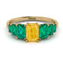 Emerald Cut Citrine Geometrical Ring - Briella No. 604 image 1