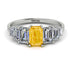 Emerald Cut Citrine Geometrical Ring - Briella No. 603 image 1